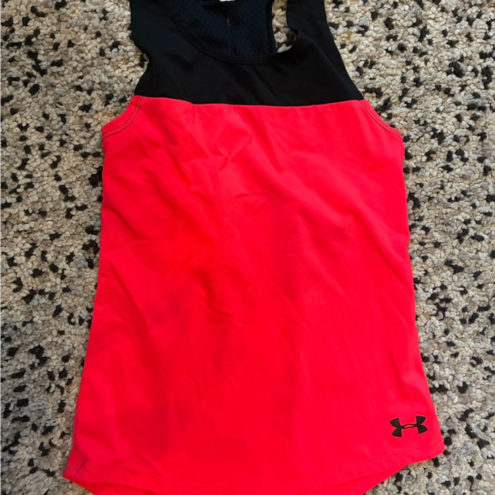 Under Armour Vibrant Red and Black Athletic Tank